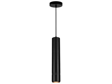 CWI Lighting Stowe Sand Black Cylinder Mini Pendant