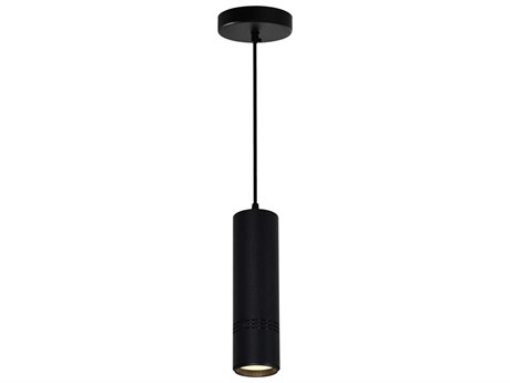 CWI Lighting Stowe Sand Black Cylinder Mini Pendant