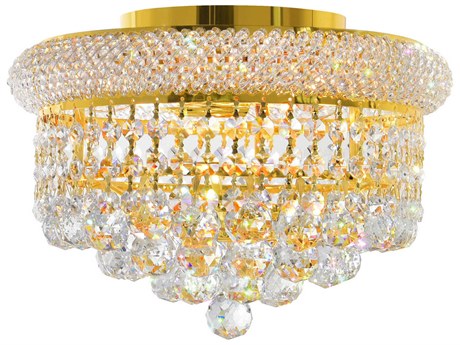 CWI Lighting Empire 3-Light Gold Traditional Flush Mount