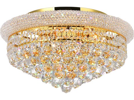 CWI Lighting Empire 8-Light Gold Traditional Flush Mount