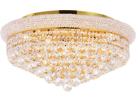 CWI Lighting Empire 13-Light Gold Traditional Flush Mount