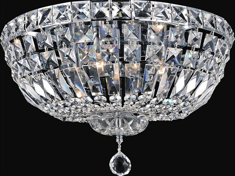 CWI Lighting Stefania 6-Light Chrome Traditional Flush Mount