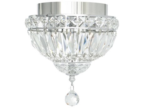 CWI Lighting Stefania 2-Light Chrome Traditional Flush Mount