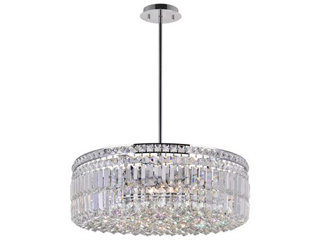 CWI Lighting Colosseum 10-Light Chrome Round Pendant
