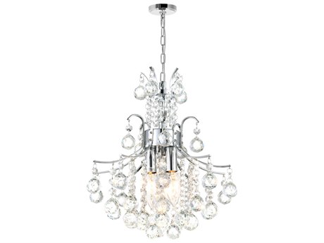 CWI Lighting Princess 3-Light Chrome Traditional Chandelier