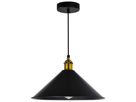 CWI Lighting Brave 1-Light Black Mini Pendant
