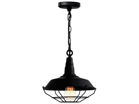 CWI Lighting Morgan 1-Light Black Pendant
