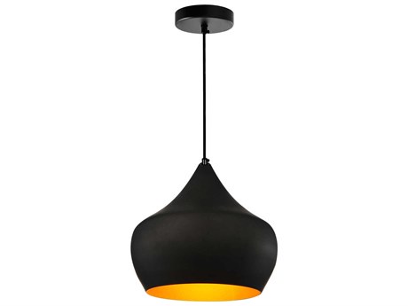 CWI Lighting Dynamic 1-Light Black Pendant