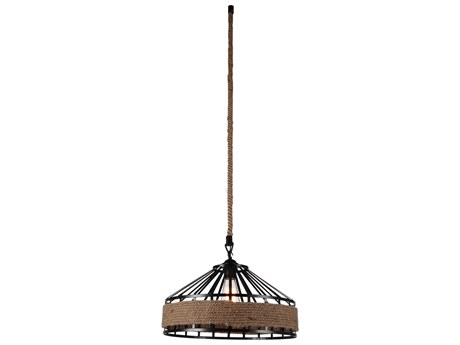 CWI Lighting Padma 1-Light Black Round Pendant