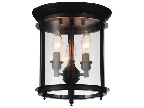 CWI Lighting Desire 3-Light Oil Rubbed Bronze Traditional Flush Mount