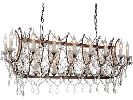 CWI Lighting Phraya 24-Light Light Brown Traditional Island Pendant
