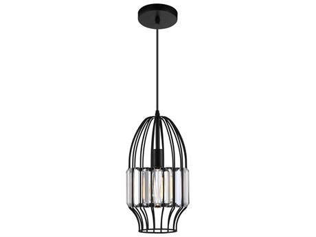 CWI Lighting Alethia 1-Light Black Mini Pendant