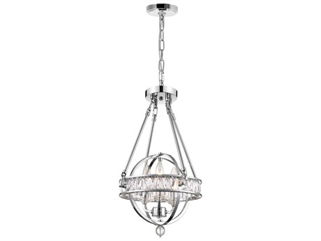 CWI Lighting Arkansas 3-Light Chrome Traditional Globe Chandelier