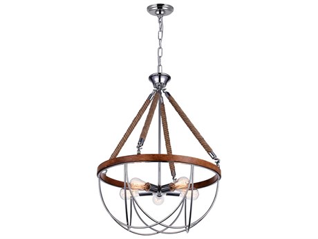 CWI Lighting Parana 5-Light Chrome Pendant