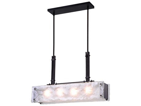 CWI Lighting Assunta 4-Light Black Island Pendant
