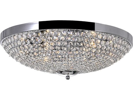 CWI Lighting Globe 6-Light Chrome Bowl Flush Mount