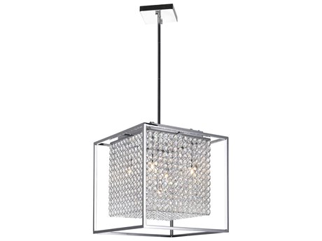 CWI Lighting Cube 5-Light Chrome Pendant