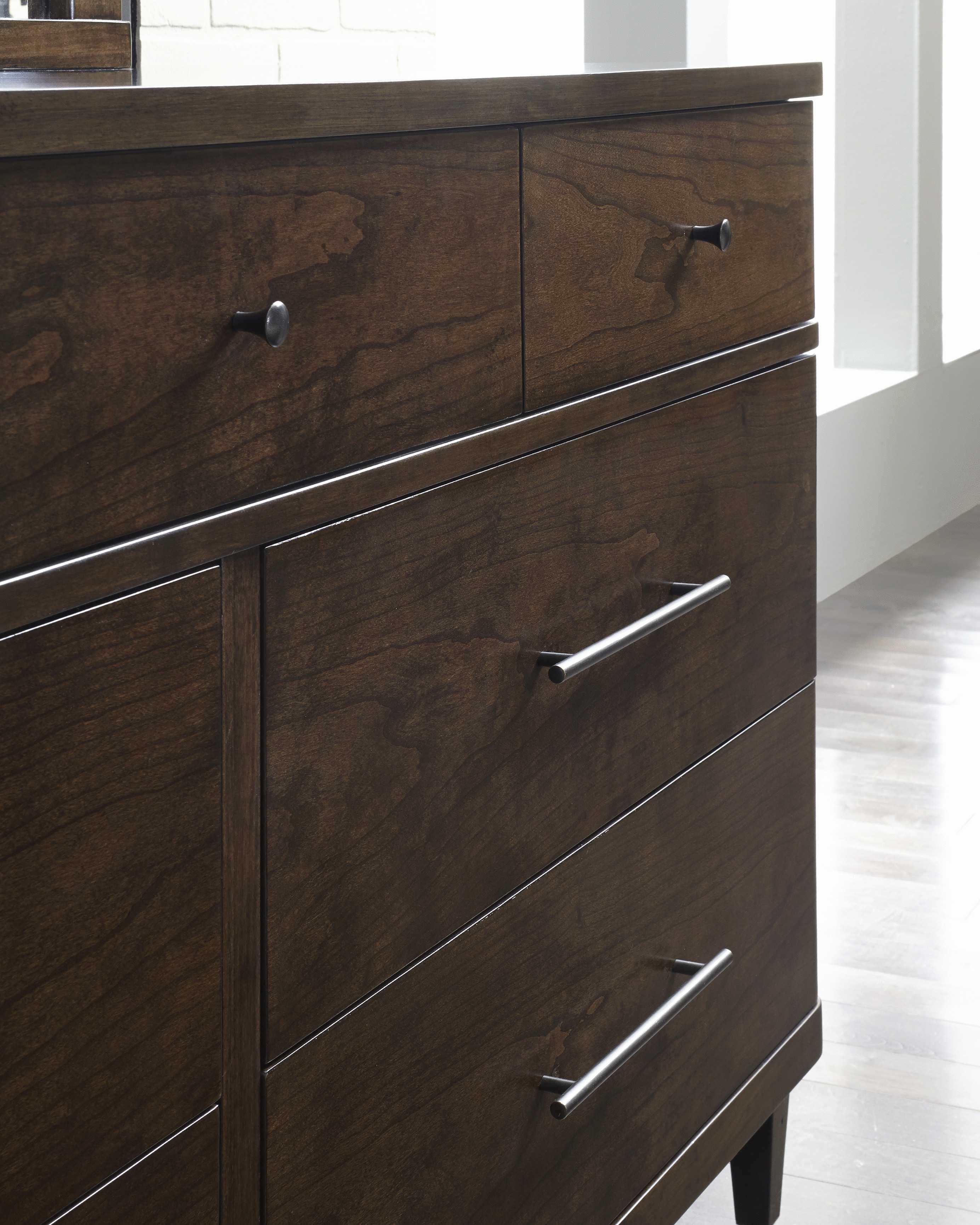 Palliser Case Goods Brisbane Nutmeg Cherry 7 Drawers Double Dresser