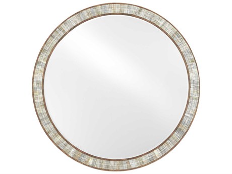 Currey & Company Hyson Natural Round Wall Mirror