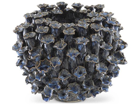 Currey & Company Manitapi Blue 7" High Vase