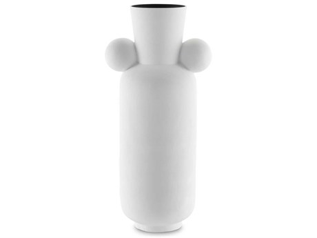 Currey & Company Happy-40 Textured White Tall Vase