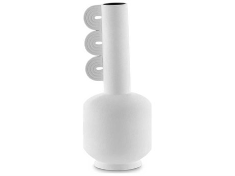 Currey & Company Happy-40 Textured White Three Wings Vase