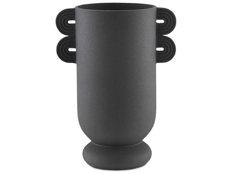 Currey & Company Happy-40 Textured Black Straight Vase