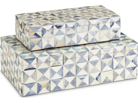 Luxecor Sky Blue / White Box Set of 2