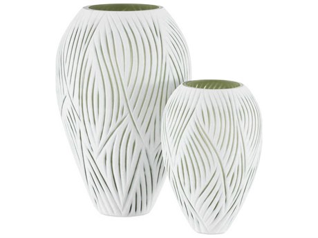 Currey & Company Patta Green Vase Set of 2