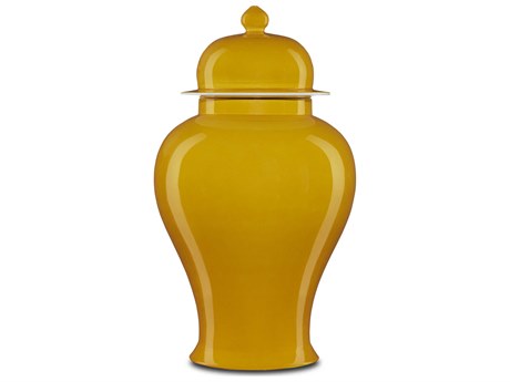 Currey & Company Imperial Yellow Temple Jar