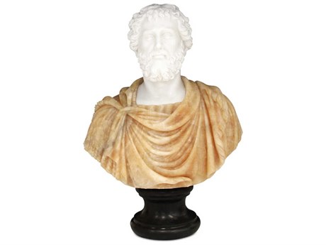 Currey & Company Thanos Marble Bust Sculpture