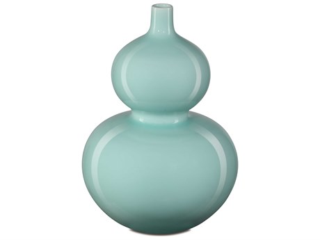 Currey & Company Celadon Green Double Gourd Vase