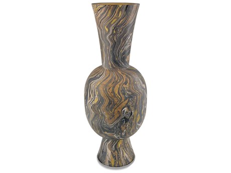 Currey & Company Brown Marbelized Tall Vase