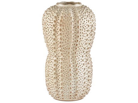 Currey & Company Peanut Ivory / Brown 17" High Vase