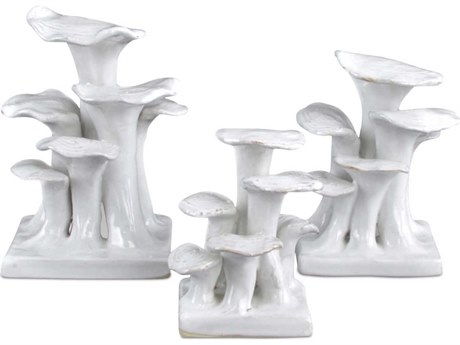 Currey & Company Ivory Lichens Sculpture Set of 3