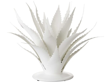 Currey & Company Gesso White Agave Object
