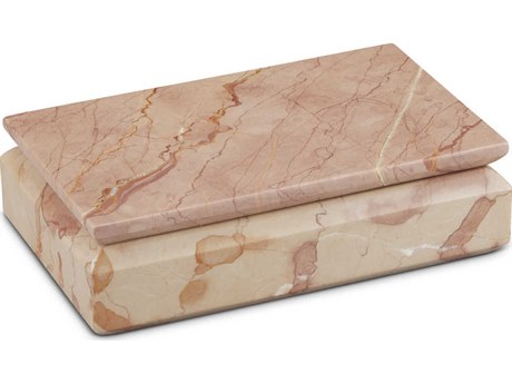 Currey & Company Leslie Rosa Marble Box