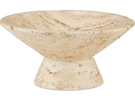 Currey & Company Lubo Travertine Decorative Bowl