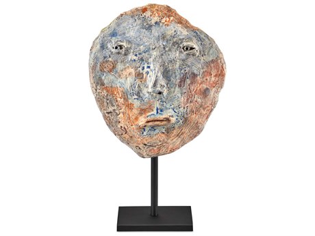 Currey & Company Artisan Face Disc Sculpture