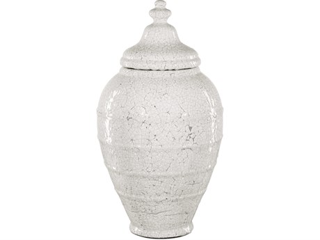 Currey & Company Virginal Antique White Jar