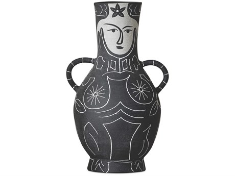 Currey & Company Saint-Paul-de-Vence Black White Vase