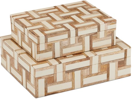 Currey & Company Aarna Cream Box Set of 2
