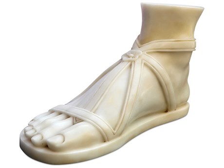 Currey & Company Greek Antique White Foot Relic