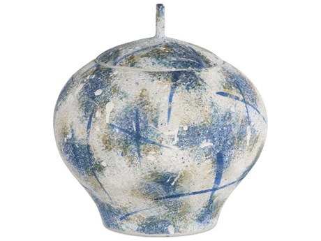 Currey & Company Jackson Blue White Vase