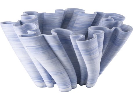 Currey & Company Twirl Blue Bowl