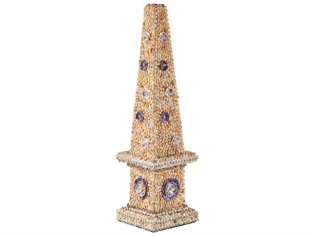 Currey & Company Coquillage Short Obelisk