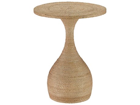 urrey & Company Simo Round Rattan End Table