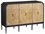 Currey & Company Kallista 54'' Hardwood Dark Sapphire Caviar Black Antique Brass Sideboard  CY30000082