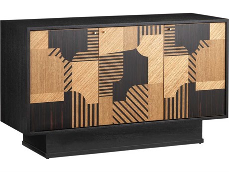 Currey & Company Memphis 54" Mindi Wood Natural Espresso Polished Brass Sideboard