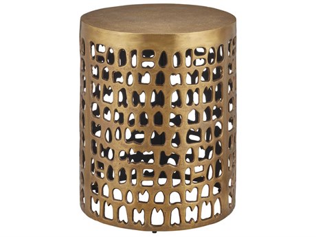 Currey & Company Alvar Round Metal End Table